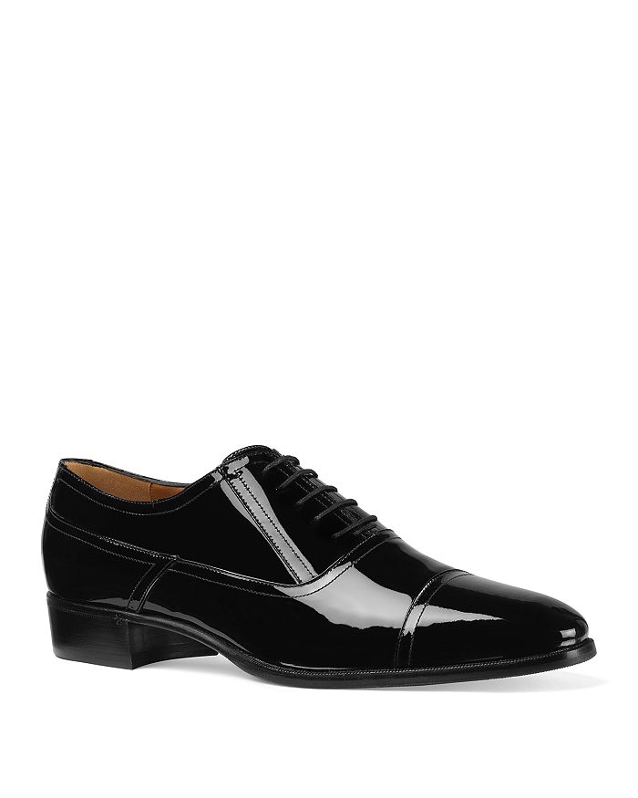Gucci - Men's Patent Leather Cap-Toe Dress Shoes
