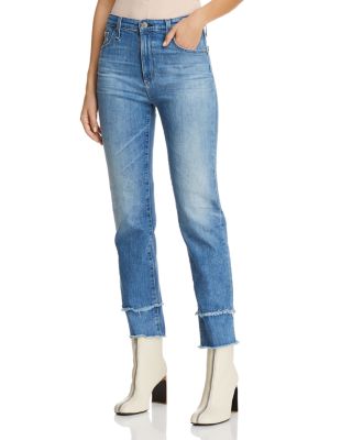 AG - Isabelle High Rise Crop Straight Jeans in 13 Years Awestruck