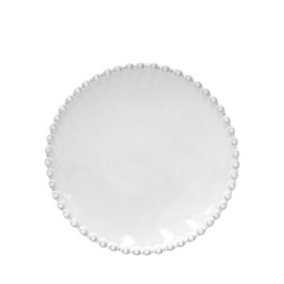 White Pearl Bread Plate