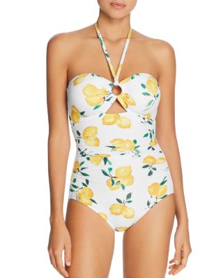 one piece bathing suit with lemons