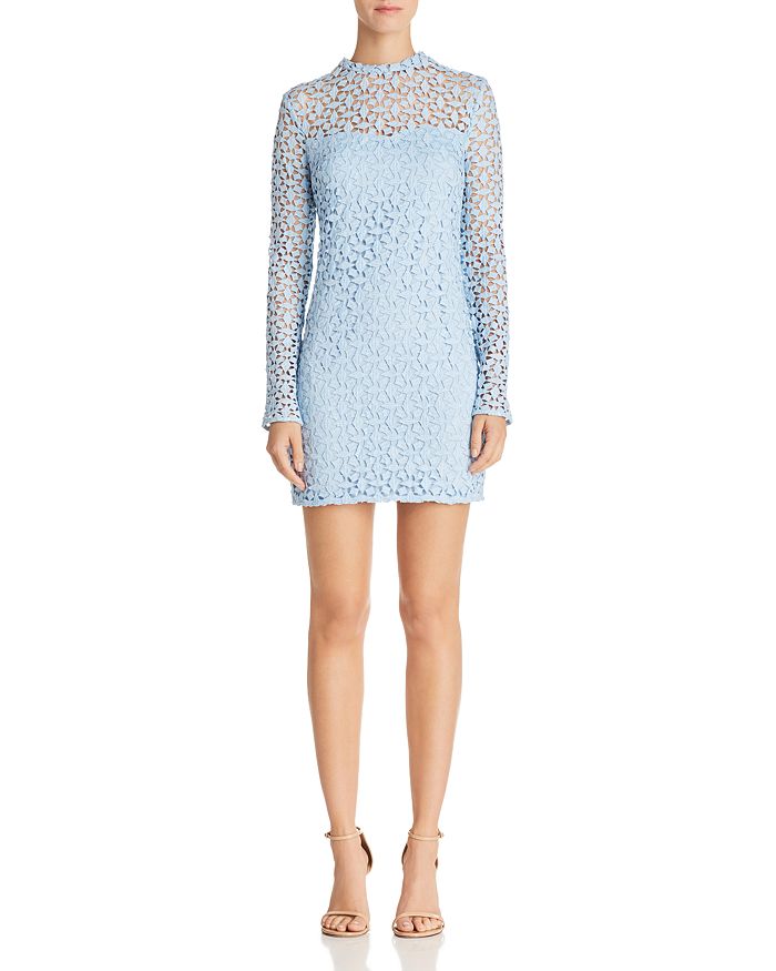 AQUA Geometric Lace Sheath Dress - 100% Exclusive | Bloomingdale's