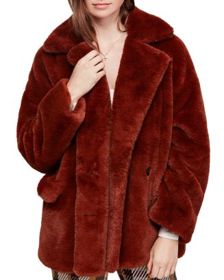 Free People Kate Faux Fur Coat shops Jacket