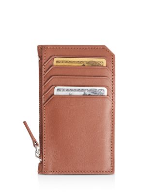 Leather Zipper Credit Card Case