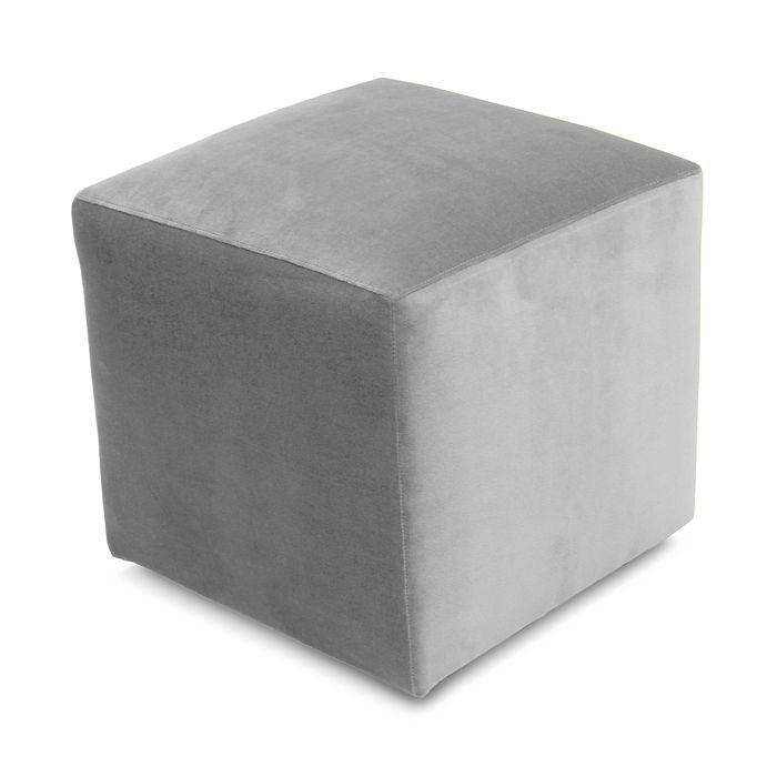 Bloomingdale's Artisan Collection Jax Velvet Cube Ottoman In Vance Mist