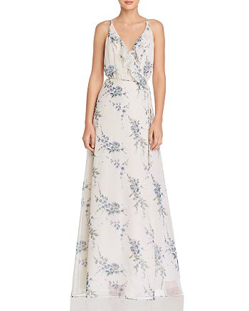 WAYF Emma Floral Ruffle Wrap Dress | Bloomingdale's