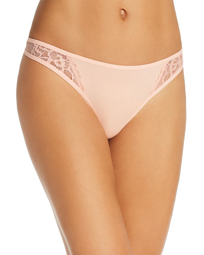 Honeydew Sydney Lace & Mesh Thong In Chamomile