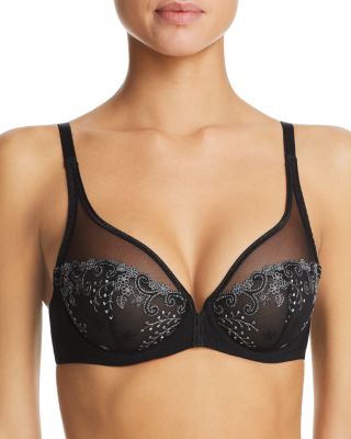 D&eacute;lice Sheer Plunge Underwire Bra
