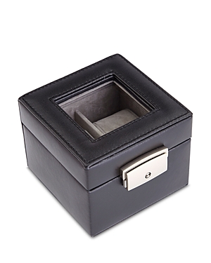 Royce New York Leather Double Watch Box Display In Black