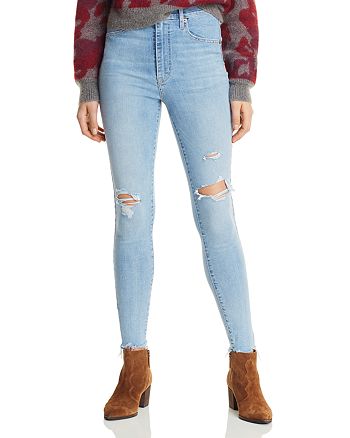Levi's Mile High Super Skinny Jeans in You Got Me With Destruction |  Bloomingdale's