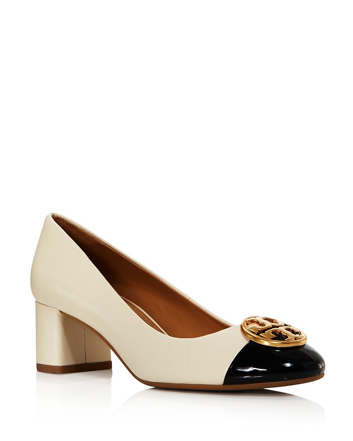 Tory Burch Women's Chelsea Cap Toe Block Heel Pumps | Bloomingdale's