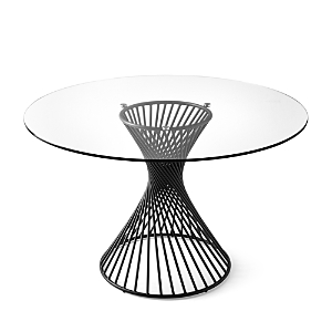 Calligaris Vortex Dining Table In Transparent/matte Black
