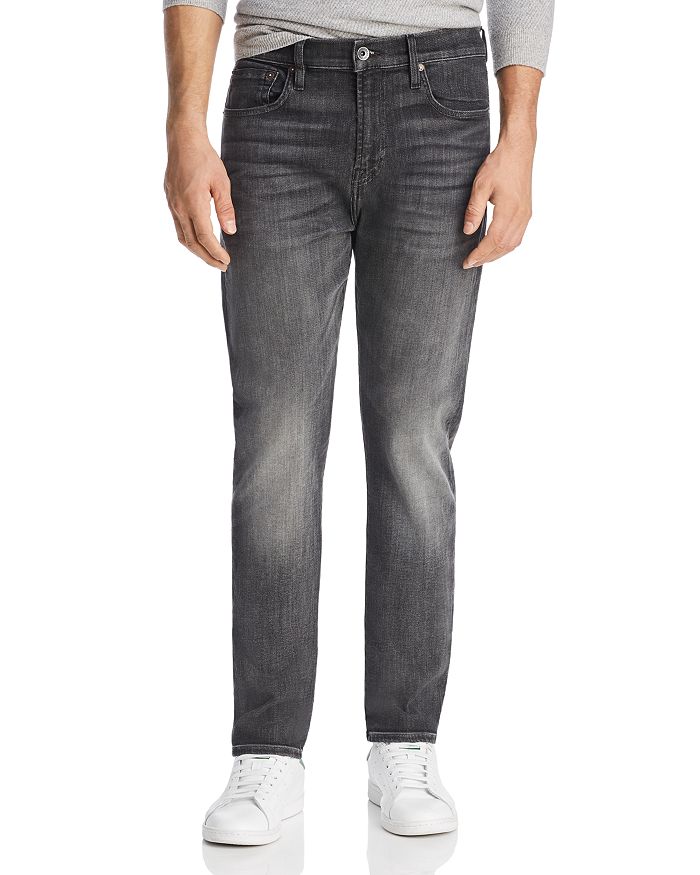 7 FOR ALL MANKIND ADRIEN TAPERED FIT JEANS IN AUTHENTIC VICIOUS GREY,AT0165172P