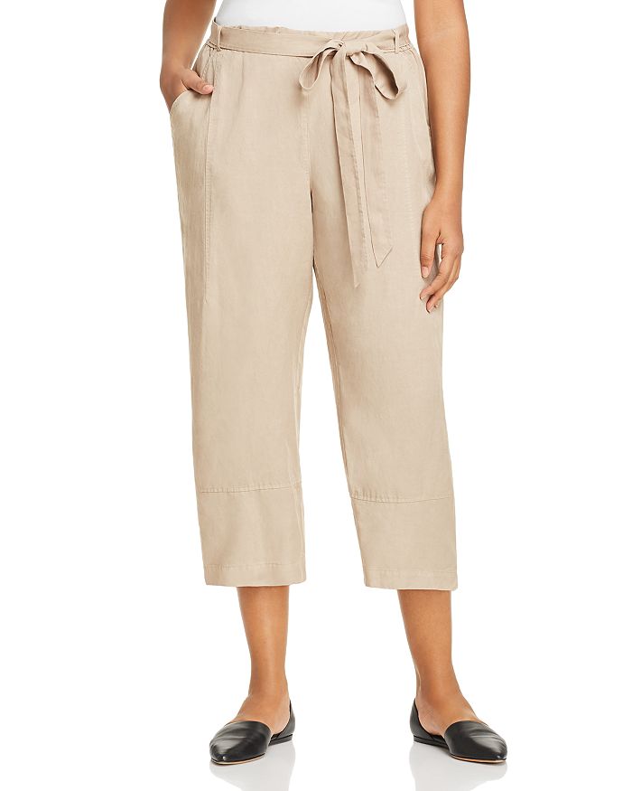 EILEEN FISHER BELTED LANTERN CROPPED trousers,R8TLL-P4020X