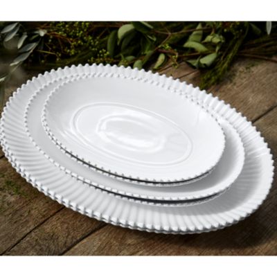 White Pearl 15.75" Oval Platter