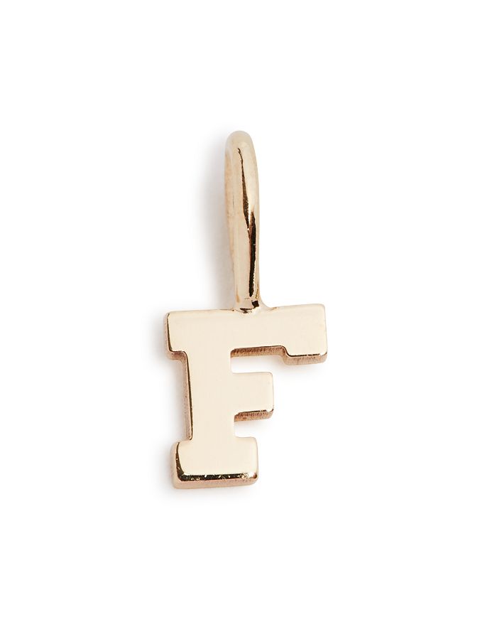 Zoë Chicco 14k Yellow Gold Initial Charm In F/gold