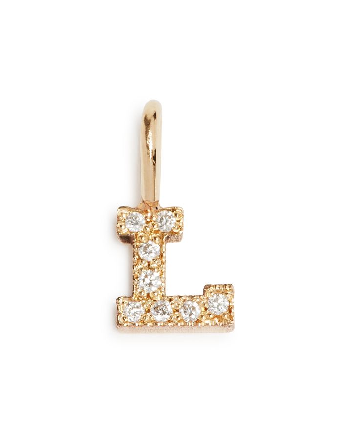 Zoë Chicco 14k Yellow Gold Diamond Initial Charm In L/gold