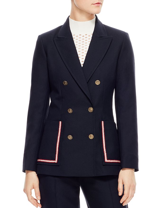 Sandro Laure Double-Breasted Jacket | Bloomingdale's