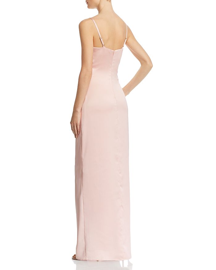 laundry by shelli segal ruched satin gown
