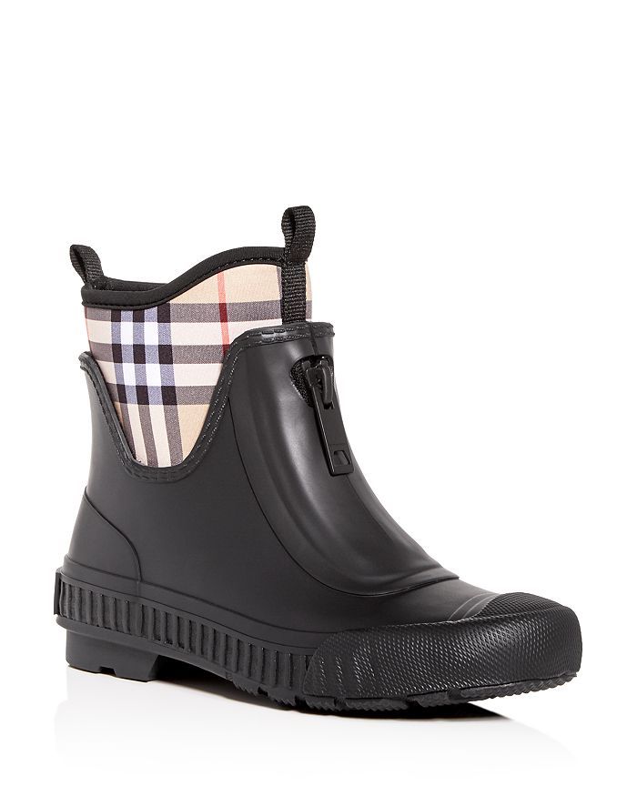 Burberry Women's Flinton Check Rain Booties | Bloomingdale's