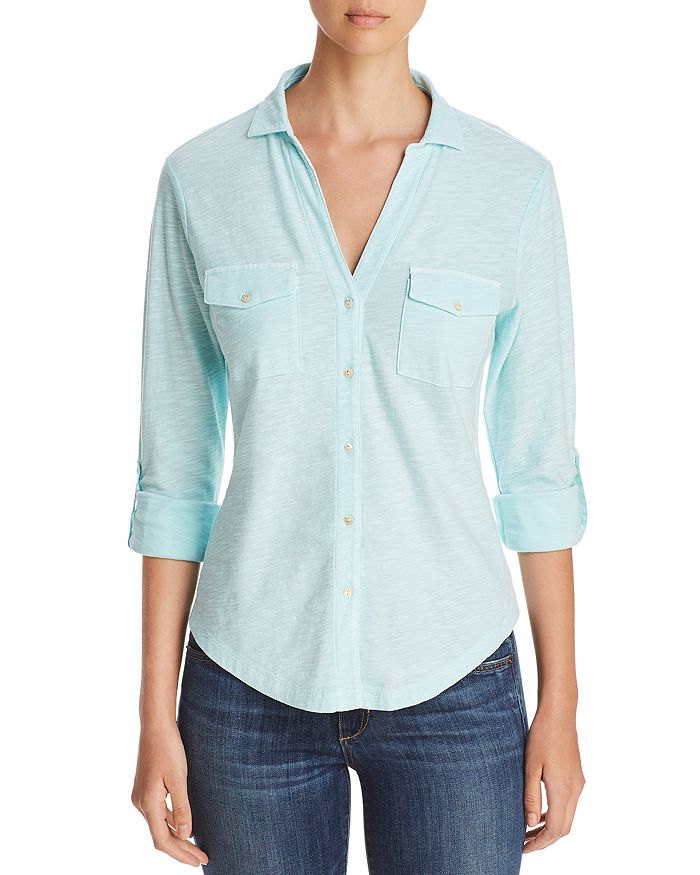 Tommy Bahama Arden Camp Shirt In Blue Orchid ModeSens