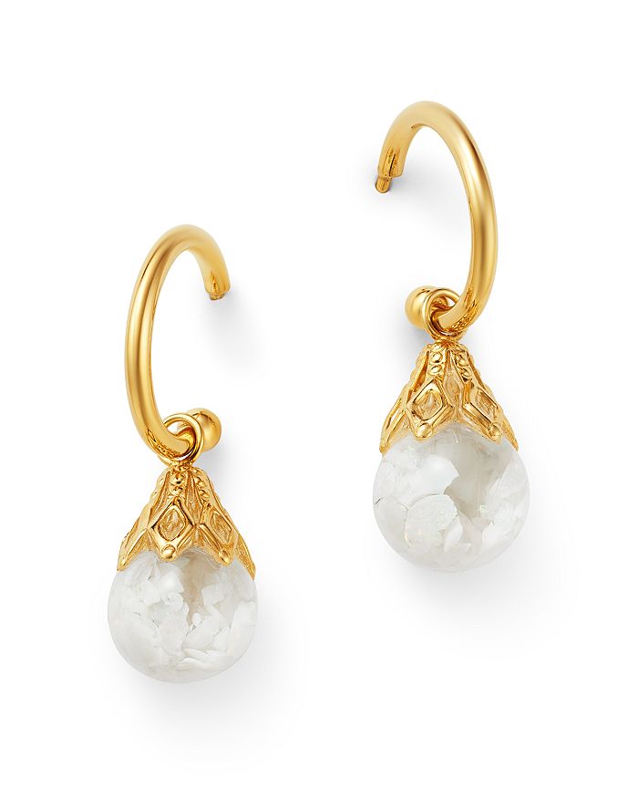 Bloomingdale's - Opal Charm Huggie Hoop Earrings in 14K Yellow Gold - 100% Exclusive