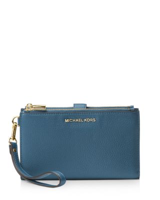 Michael Kors - Adele Double Zip Leather iPhone 7 Plus Wristlet