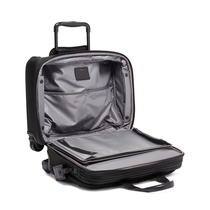 Shop Tumi Alpha 3 Deluxe 4-wheel Laptop Case Brief In Black