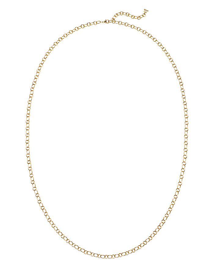 Shop Temple St. Clair 18k Yellow Gold Classic Ribbon Chain Necklace, 24