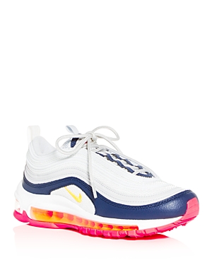 Nike Women's Air Max 97 Low Top Sneakers In Pure Platinum/orange