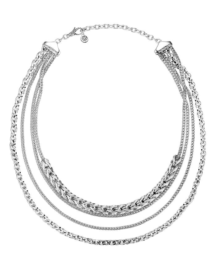 JOHN HARDY STERLING SILVER CLASSIC CHAIN MULTI-ROW NECKLACE, 18,NB90370X16-18