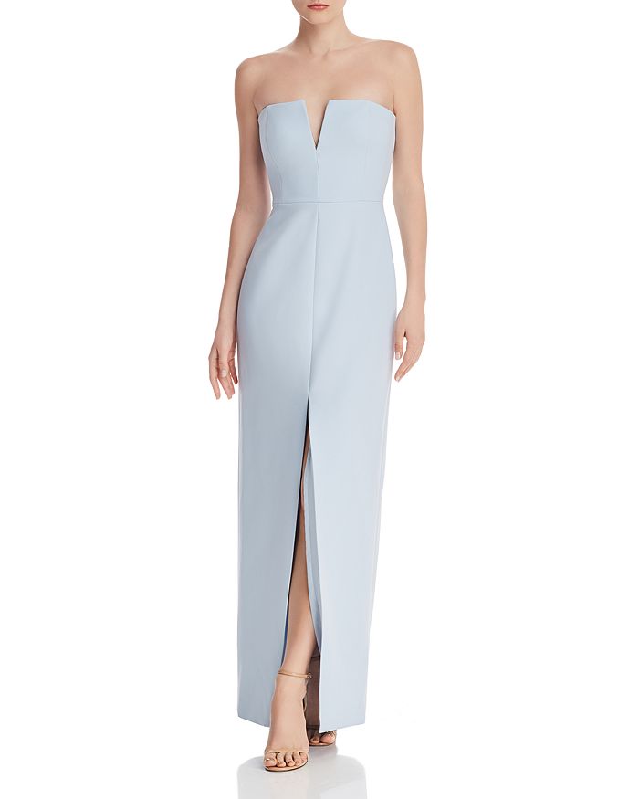 Bcbgmaxazria Strapless Crepe Gown - 100% Exclusive In Light Crystal Blue