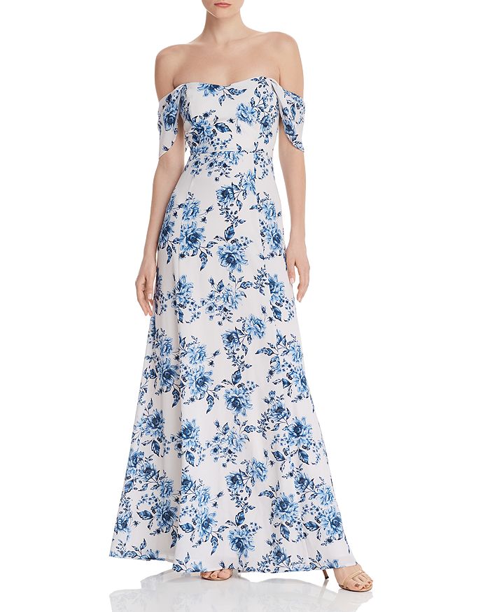 WAYF Rachel Floral Cold-Shoulder Dress | Bloomingdale's