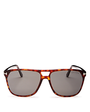 Tom Ford Men's Shelton Polarized Brow Bar Square Sunglasses, 59mm