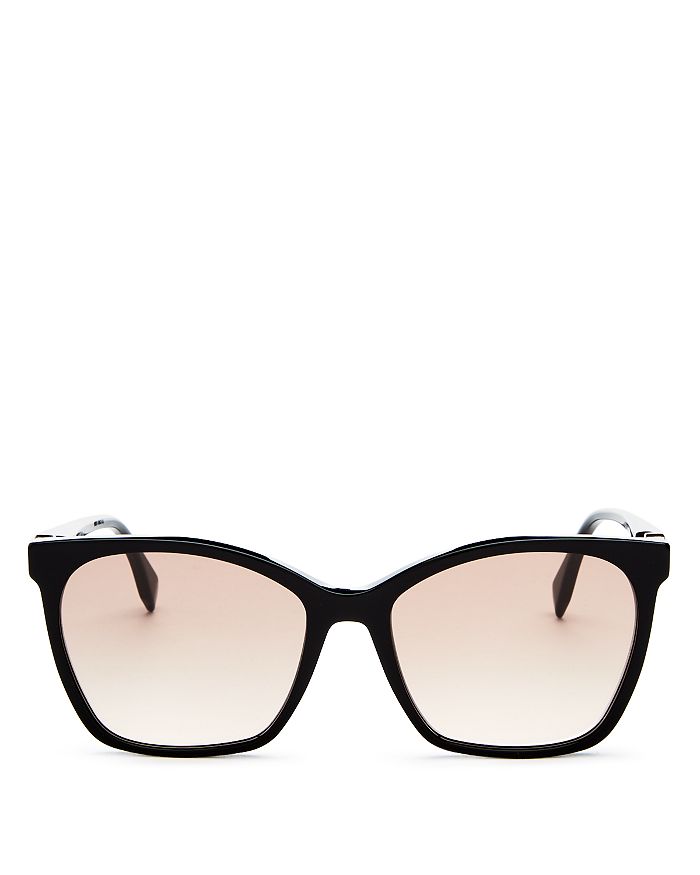 Fendi Women's Square Sunglasses, 57mm In Black/brown Pink Gradient