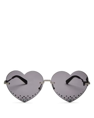 Embellished Heart Sunglasses, 63mm 