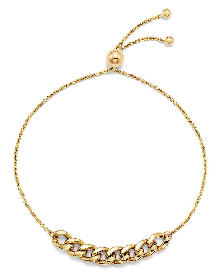 Zoë Chicco 14k Yellow Gold Large Curb Chain Bolo Bracelet
