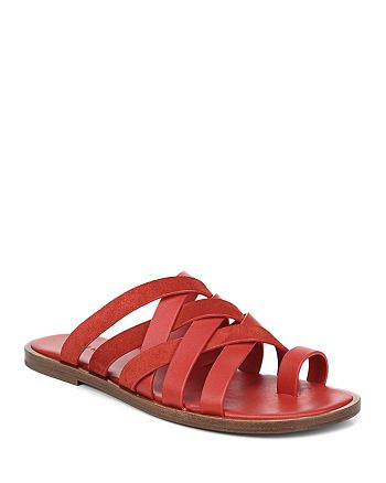 Vince Women's Piers Leather & Suede Strappy Slide Sandals | Bloomingdale's