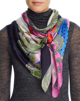 Larioseta Mixed Print Silk Scarf | Bloomingdale's