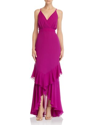 Fame and Partners Ruffle-Trimmed Gown | Bloomingdale's