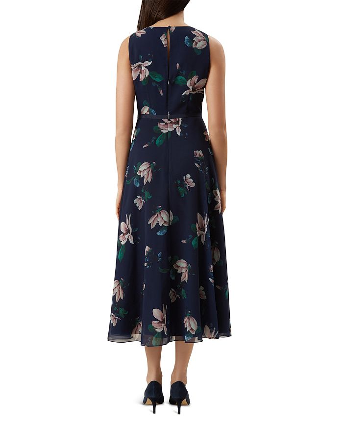 Hobbs London Carly Sleeveless Floral-print Dress In Midnight | ModeSens