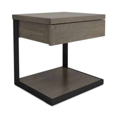 Clark 1-Drawer C-Shaped Nightstand