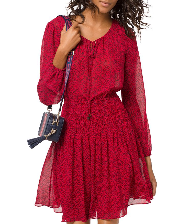 MICHAEL Michael Kors Heart Print Peasant Dress Bloomingdale s