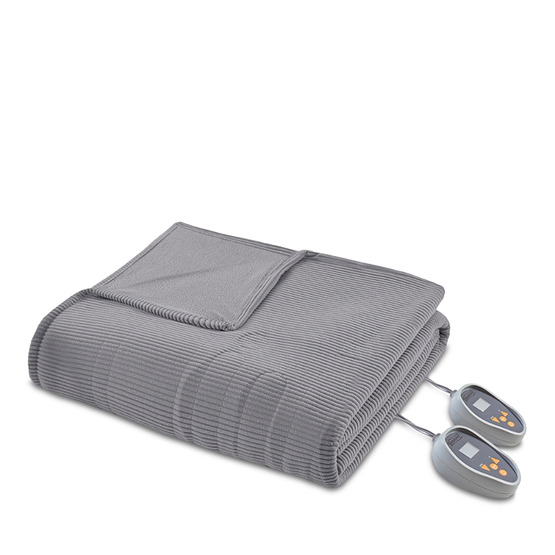Beautyrest Electric Microfleece Heated Blanket, Full In Grey
