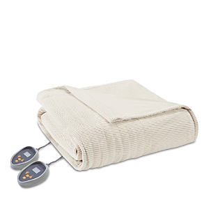 Beautyrest Electric Microfleece Heated Blanket, Full In Ivory