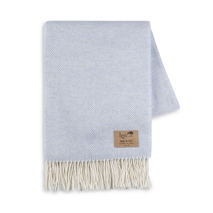 Shop Lands Downunder Juno Lambswool Cashmere Throw In Blue