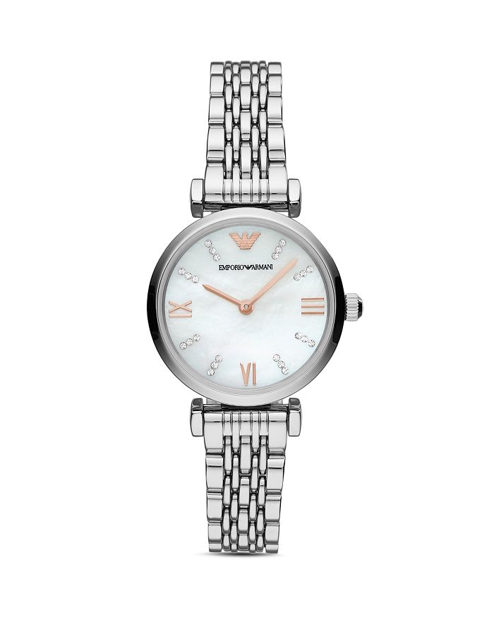 ARMANI COLLEZIONI EMPORIO ARMANI TWO-HAND STAINLESS STEEL WATCH, 32MM,AR11204