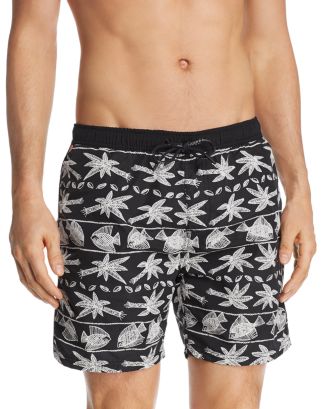 Scotch & Soda Tropical-Print Swim Shorts | Bloomingdale's