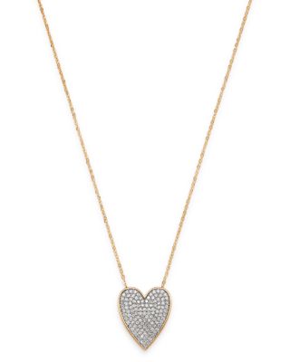 pave diamond heart