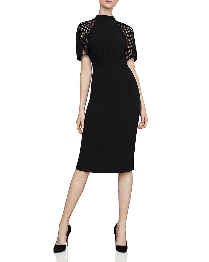 Bcbgmaxazria lace online inset sheath dress