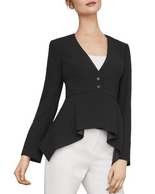 pleated peplum jacket